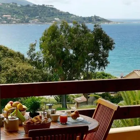 F2, Climatise, Vue Mer, 100 M De La Plage Apartment Casaglione